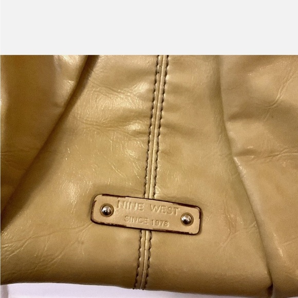 Vintage Tan Leather Big Purse By Nine West Big Bag Classic Circa 1990’s - Picture 2 of 2